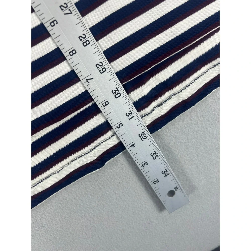 Vintage 90s Polo Ralph Lauren Golf Fit Maroon/Navy/White Striped Mens Size M